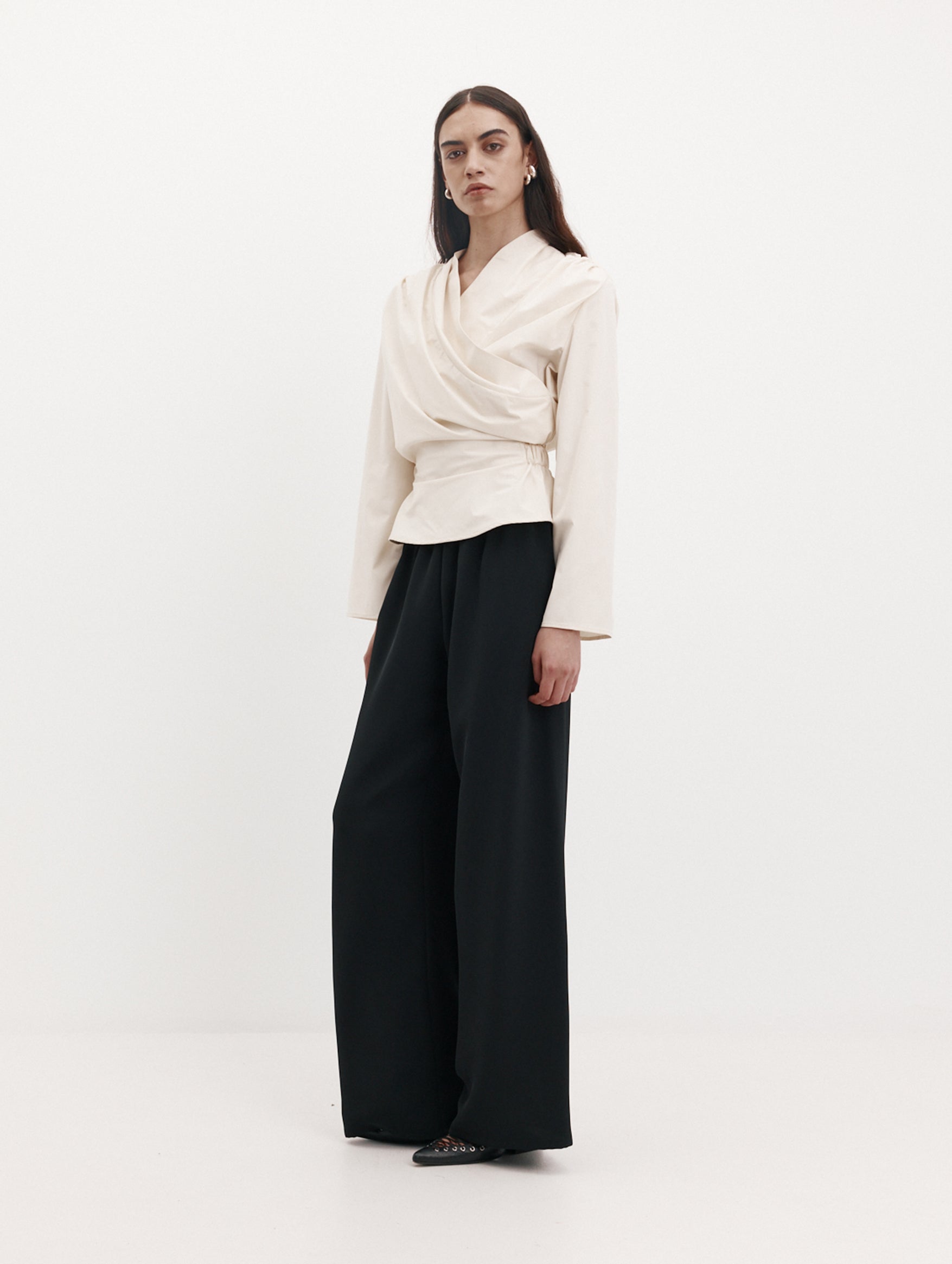 Long Sleeve Chaimberlain Top in Vanilla