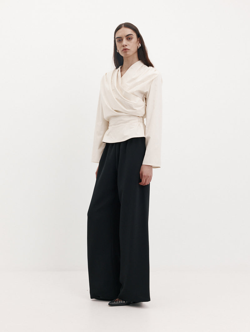 Long Sleeve Chaimberlain Top in Vanilla