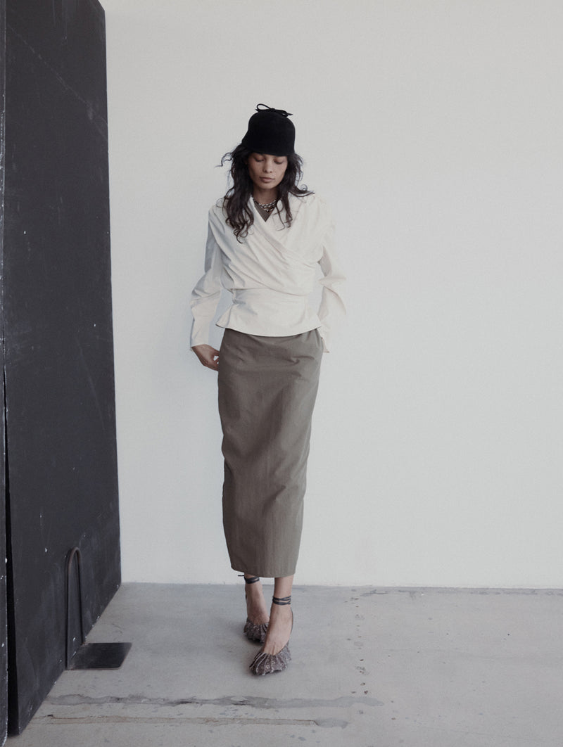 Long Sleeve Chaimberlain Top in Vanilla