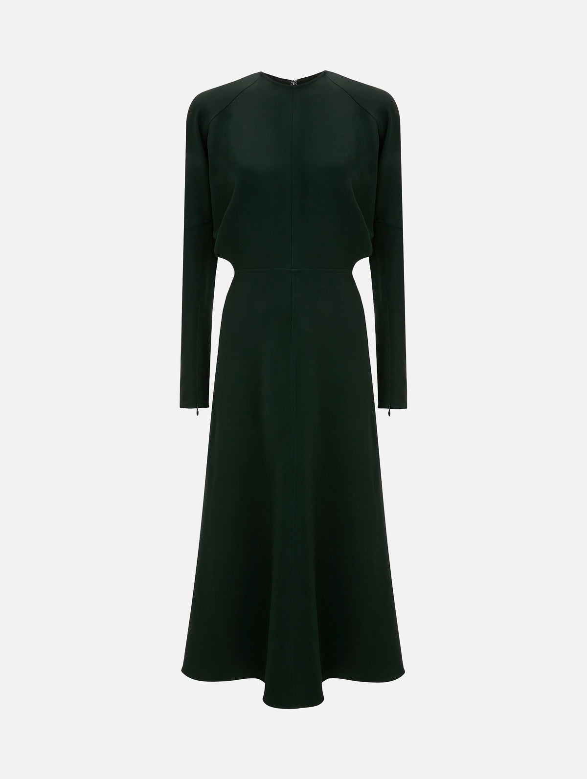 Long Sleeve Dolman Midi Dress in Dark Pine