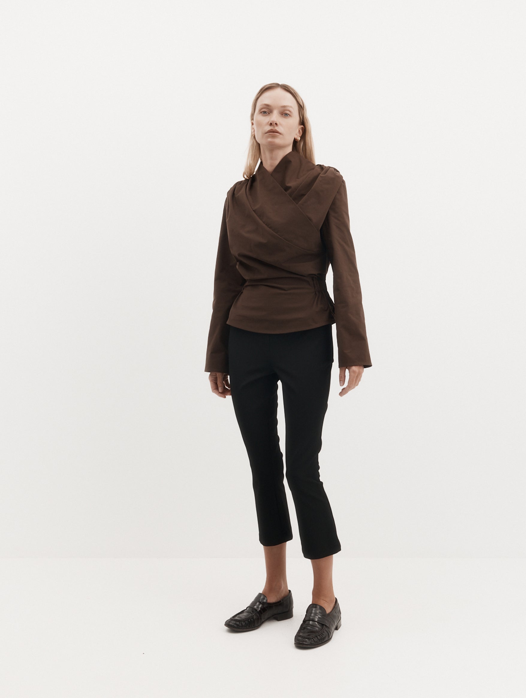 Long Sleeve Chaimberlain Top in Hickory