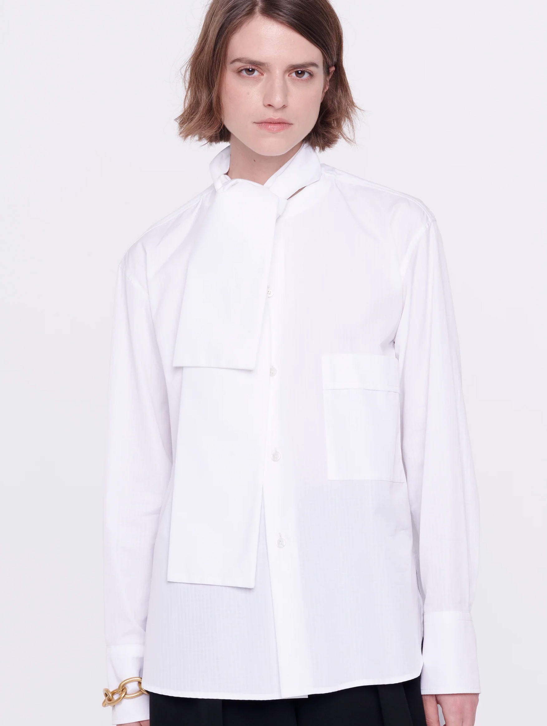 Ripstop Cotton Shirt in Optical White