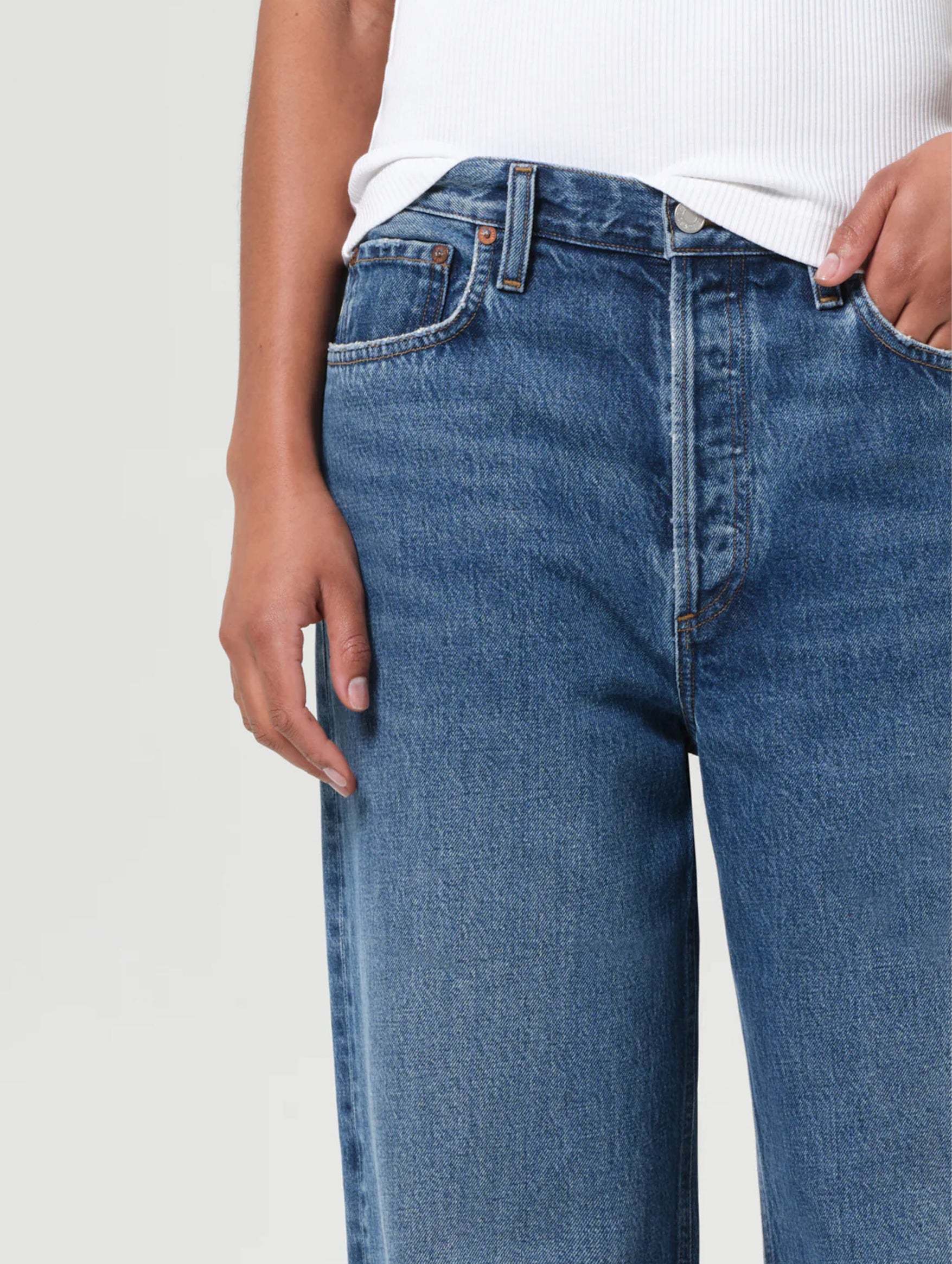 Low Slung Baggy Jean in Essence