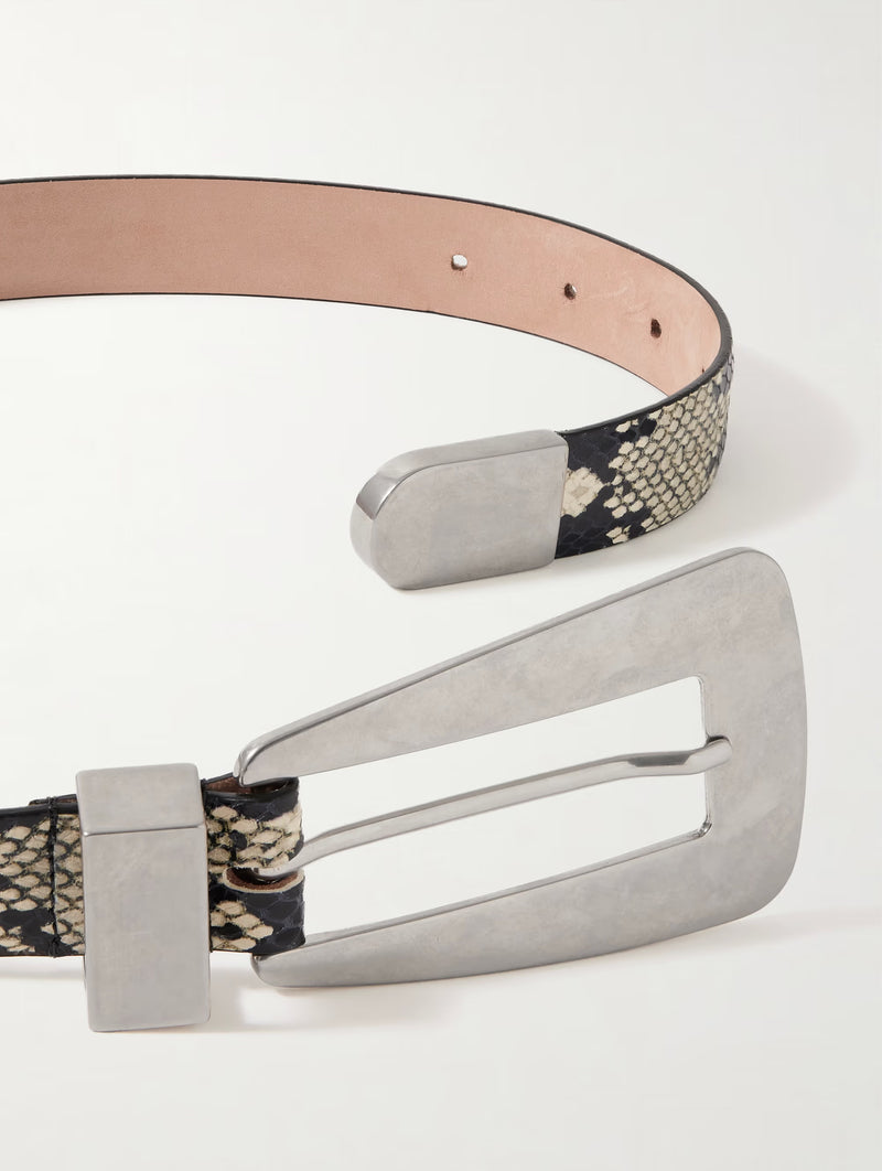 Lucca Belt in Natural Python