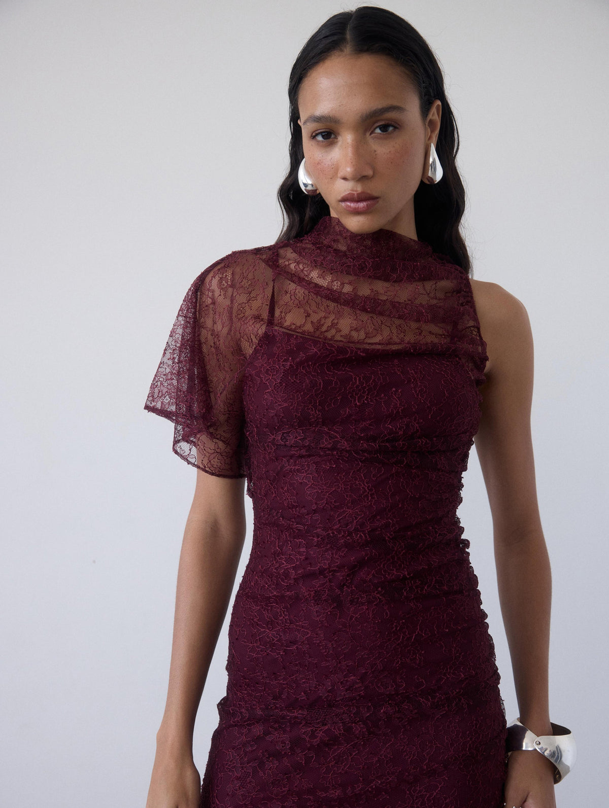 Lucho Lace Maxi Dress in Earth