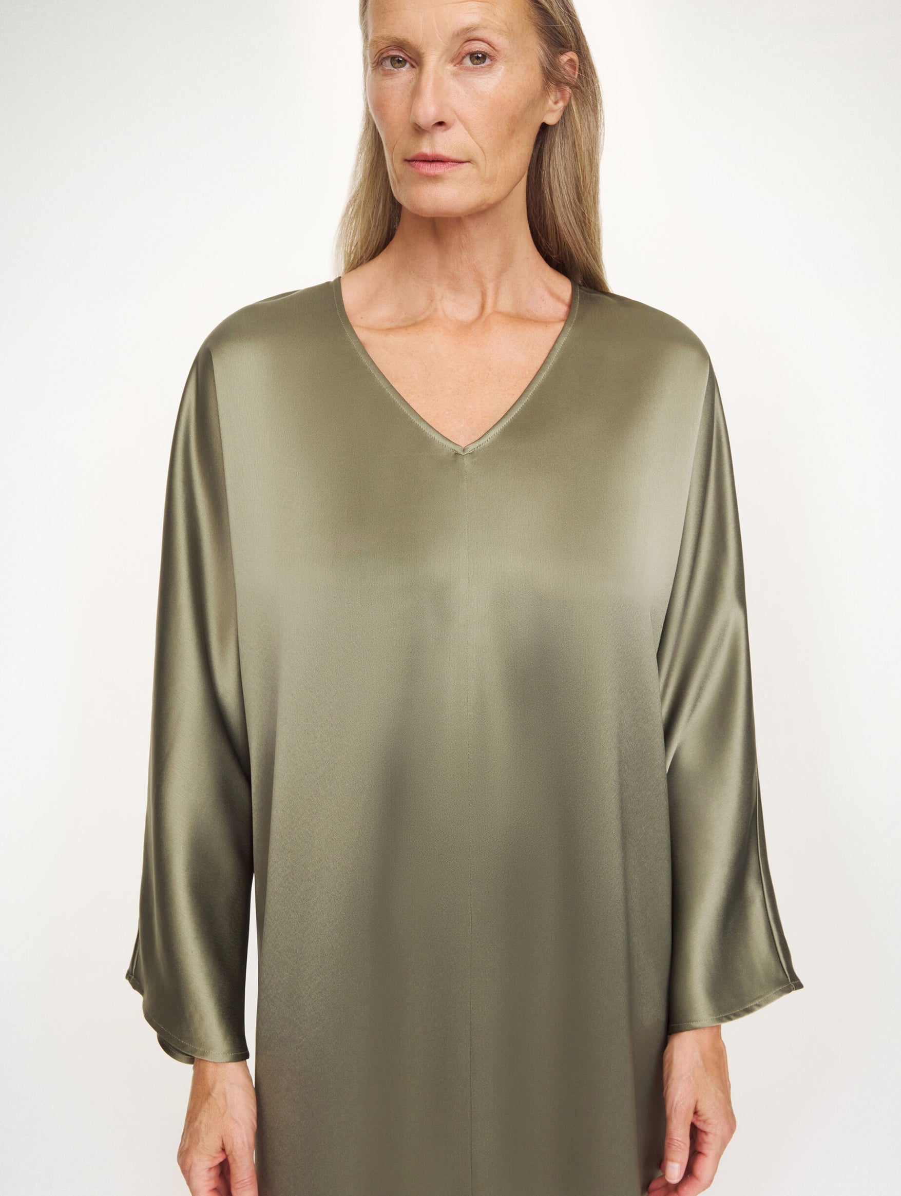 Lucina Maxi Dress in Deep Lichen Green
