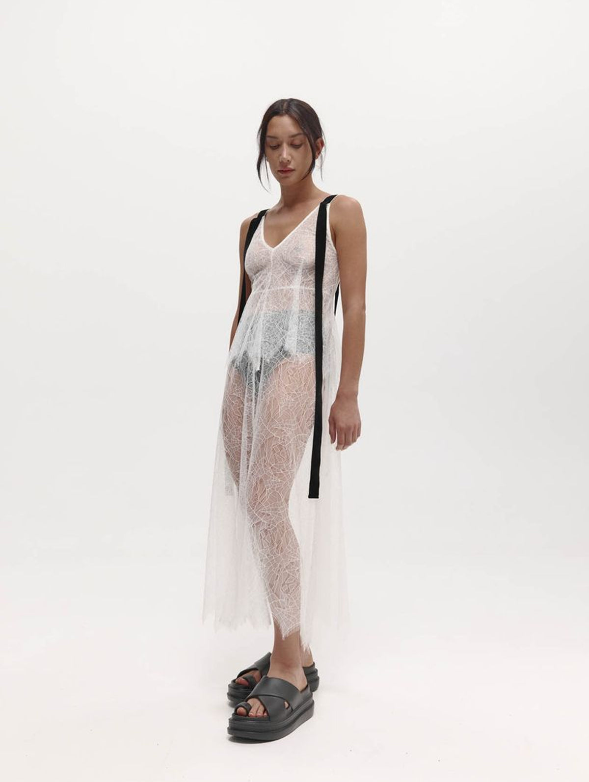 Lucinda Dress in White Lace