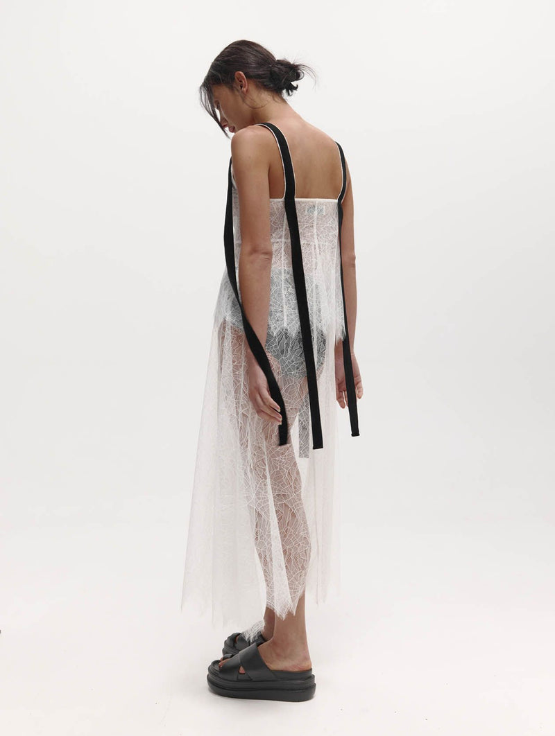 Lucinda Dress in White Lace
