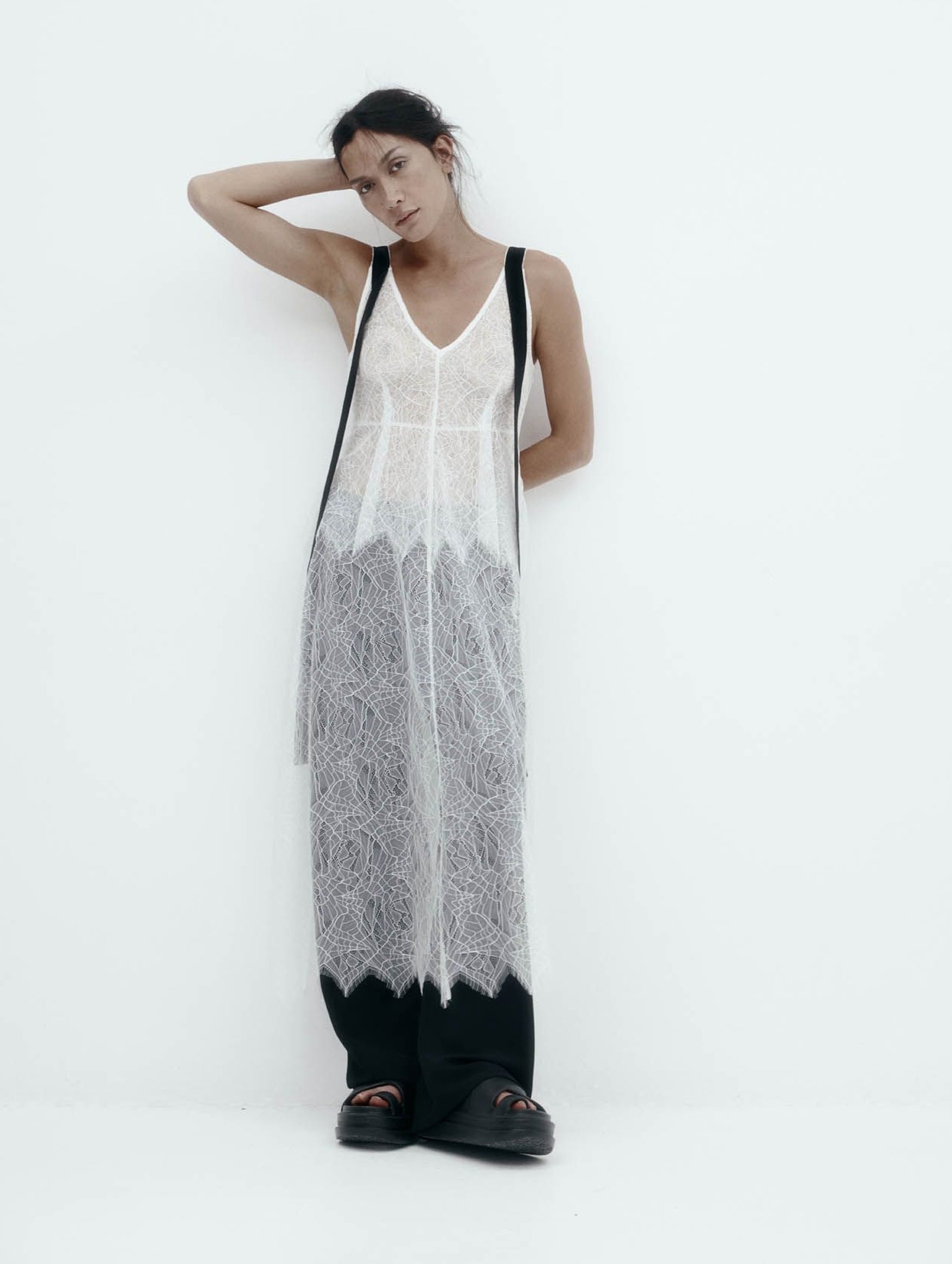 Lucinda Dress in White Lace