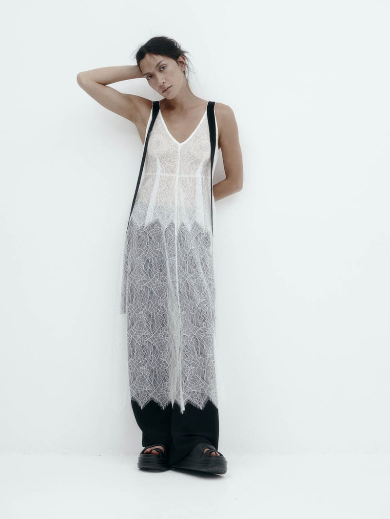 Lucinda Dress in White Lace