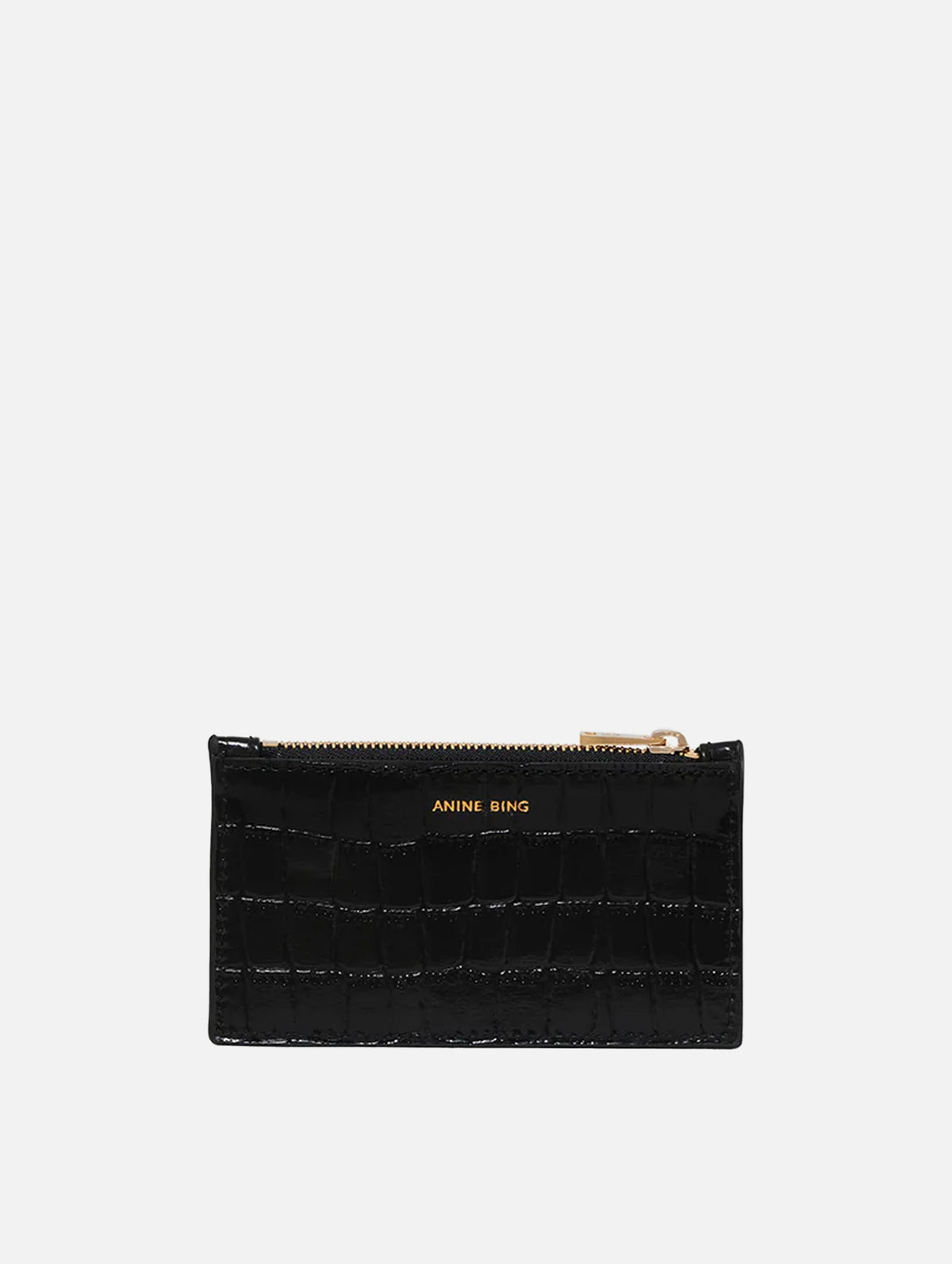 Lucy Card Holder in Black Embossed