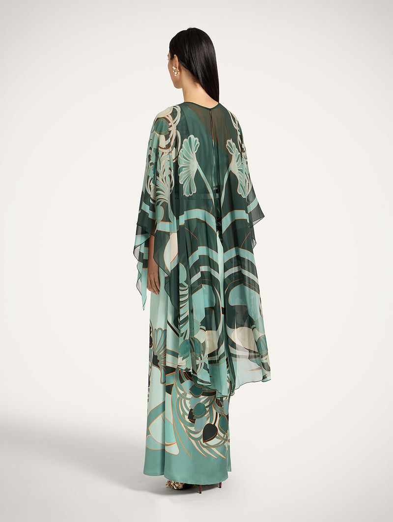 Maria Cape in Blooming Tulip Placée Mint