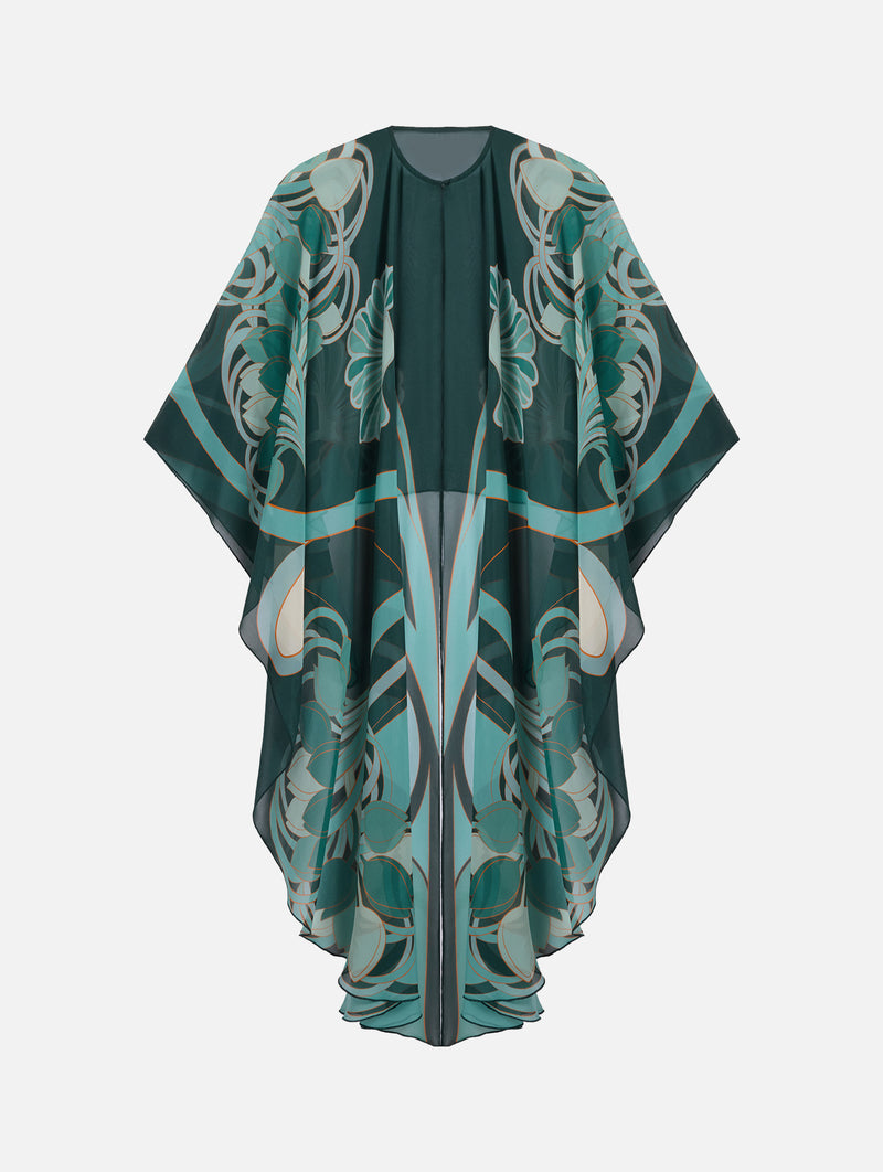 Maria Cape in Blooming Tulip Placée Mint