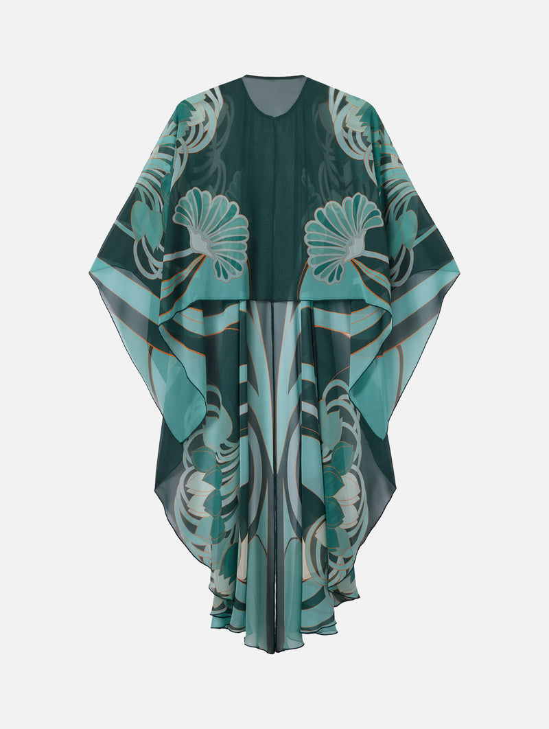 Maria Cape in Blooming Tulip Placée Mint