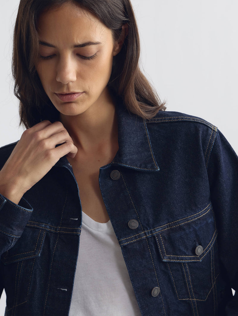 Marian Denim Jacket in Indigo Rinse