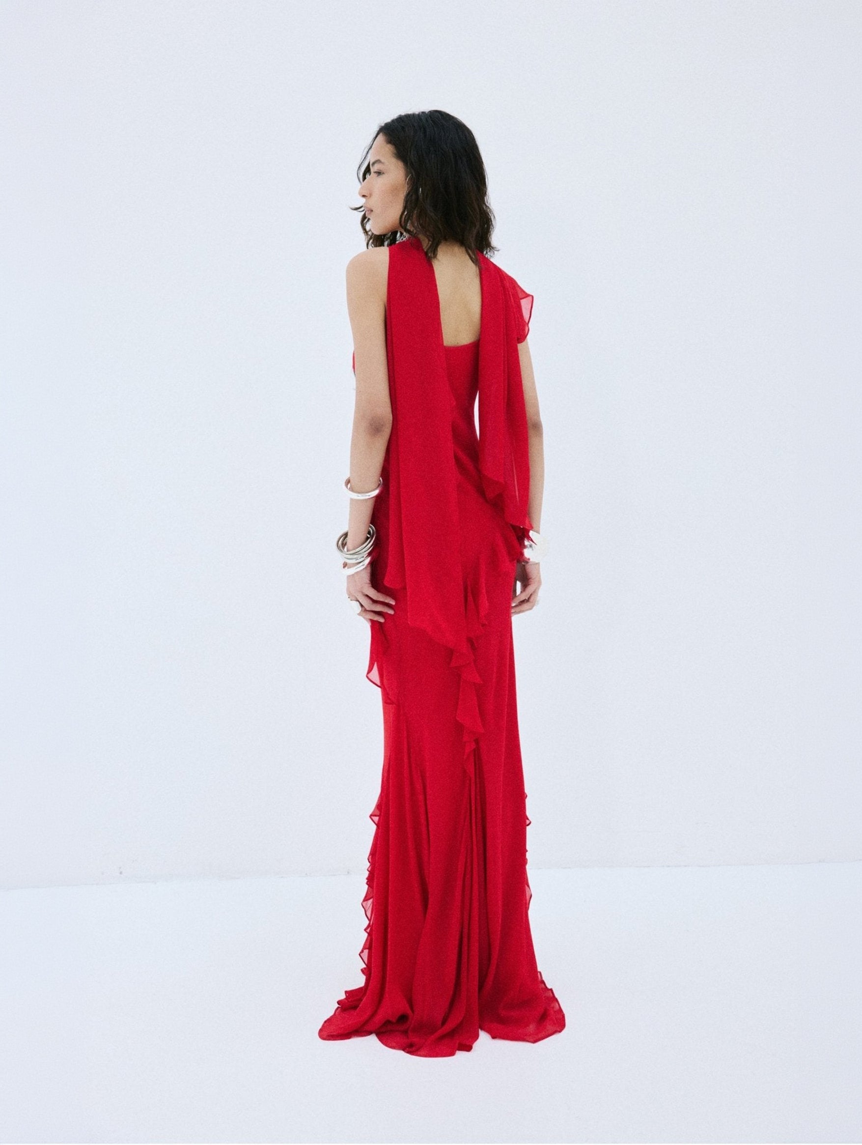 Mayara Maxi Dress in Ruby Red