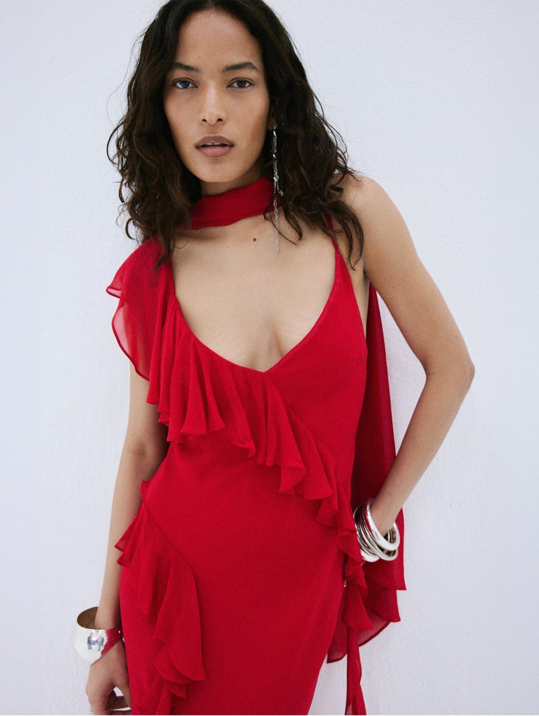 Mayara Maxi Dress in Ruby Red