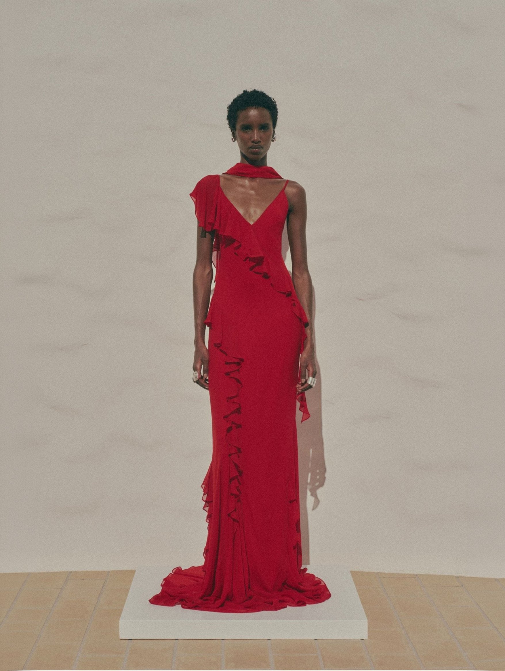 Mayara Maxi Dress in Ruby Red