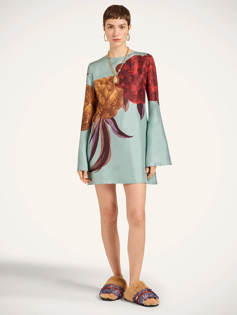 Mini Supremes Swing Dress in Peony Placée