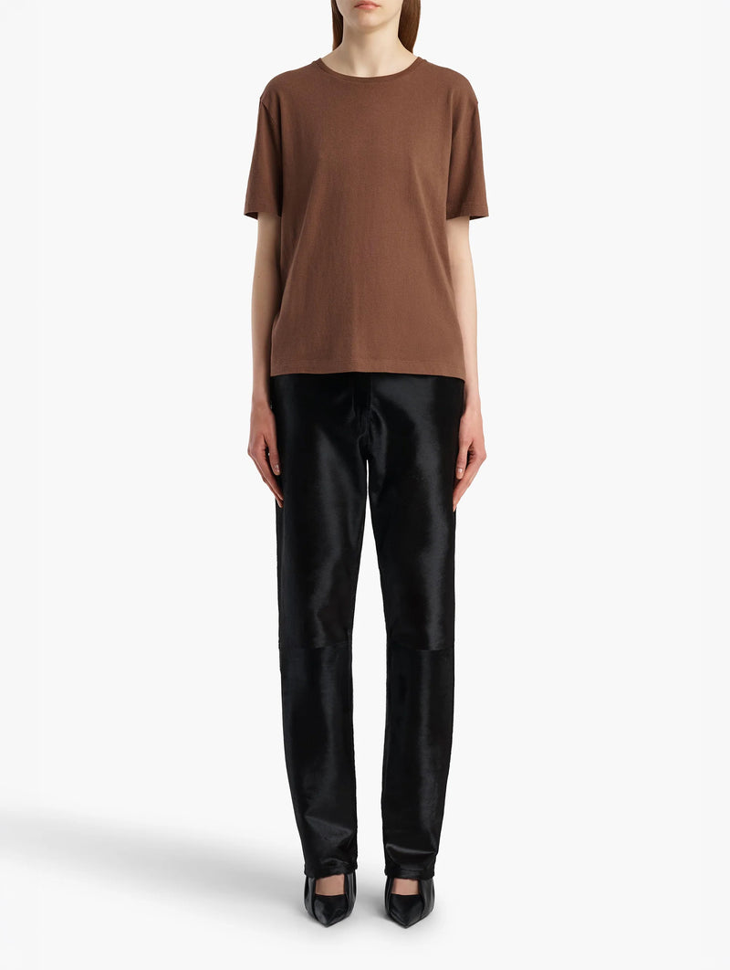Mae Short Sleeve Tee Shirt in Chestnut