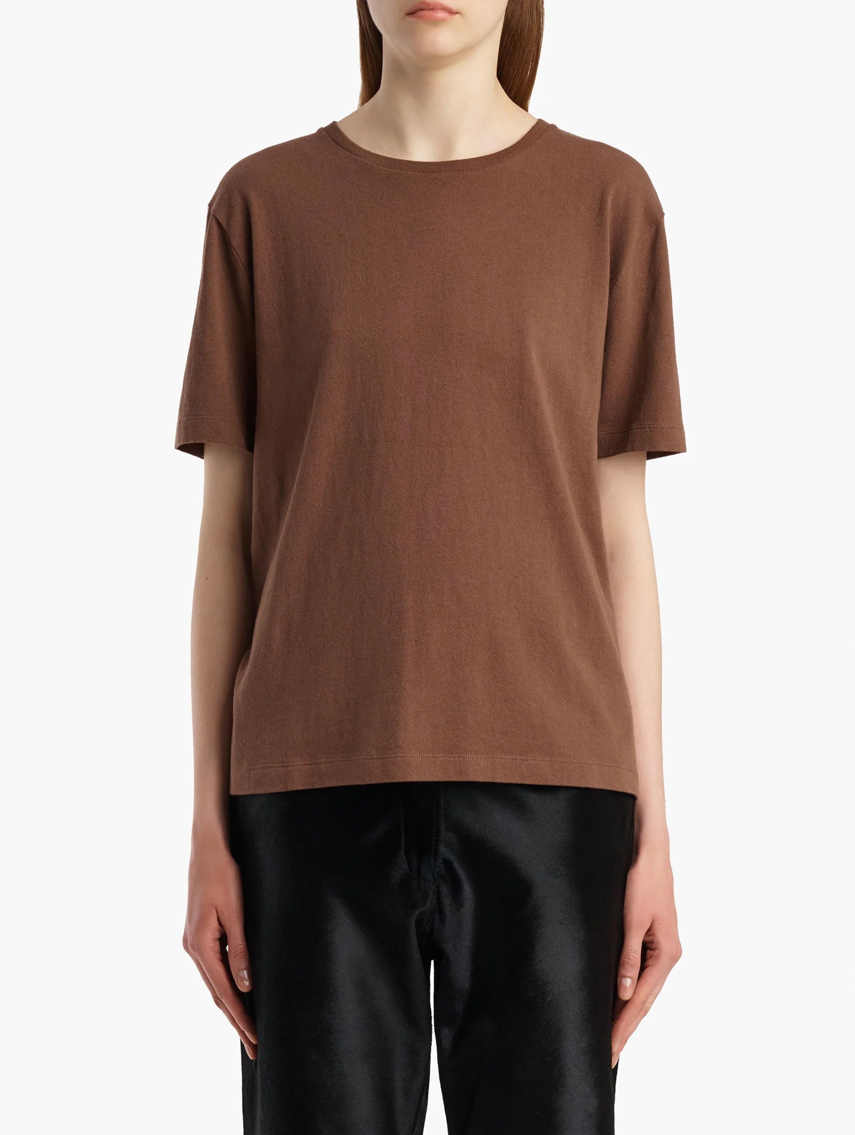 Mae Short Sleeve Tee Shirt in Chestnut
