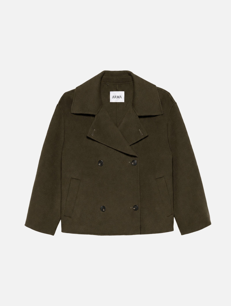 Manila Wool Jacket in Earth Green