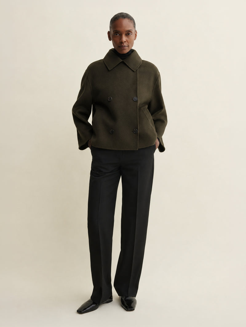 Manila Wool Jacket in Earth Green