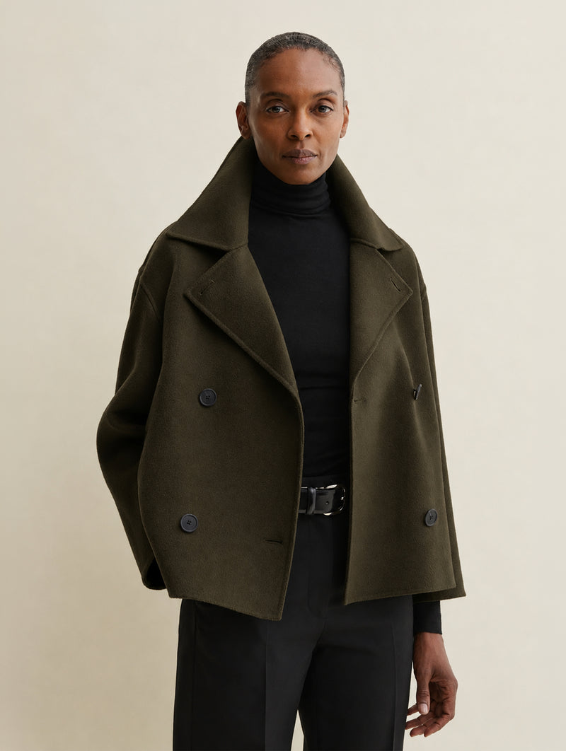 Manila Wool Jacket in Earth Green