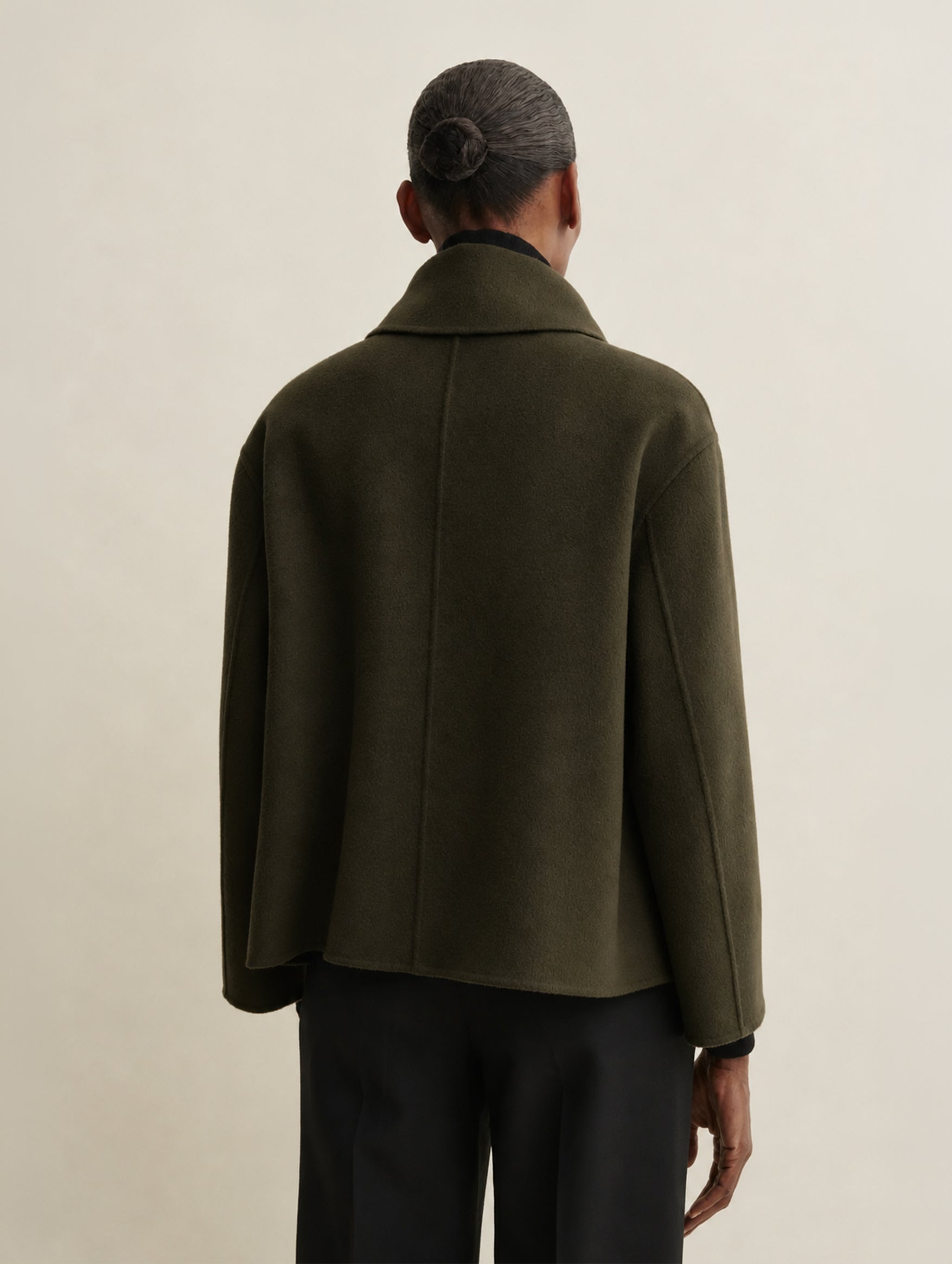 Manila Wool Jacket in Earth Green