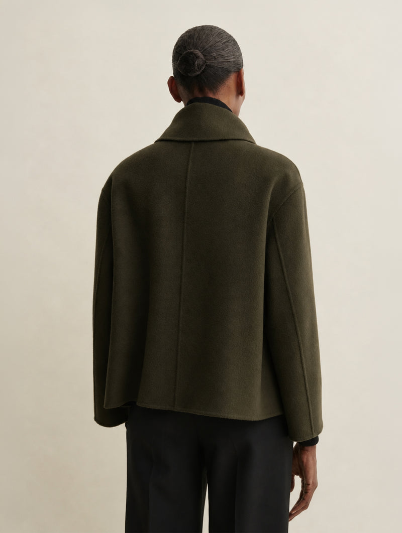 Manila Wool Jacket in Earth Green
