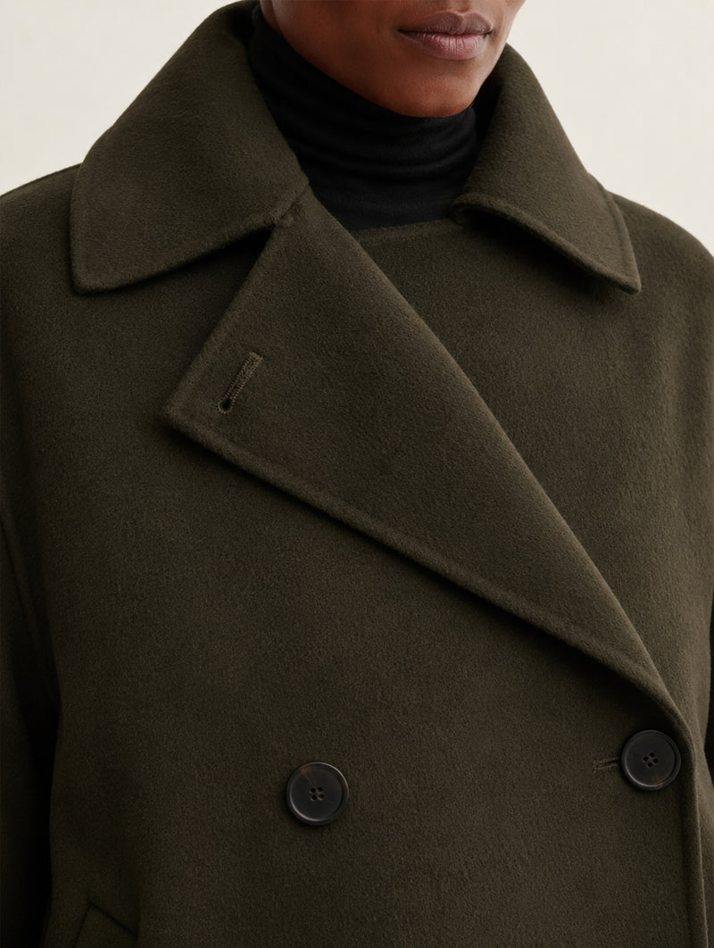 Manila Wool Jacket in Earth Green
