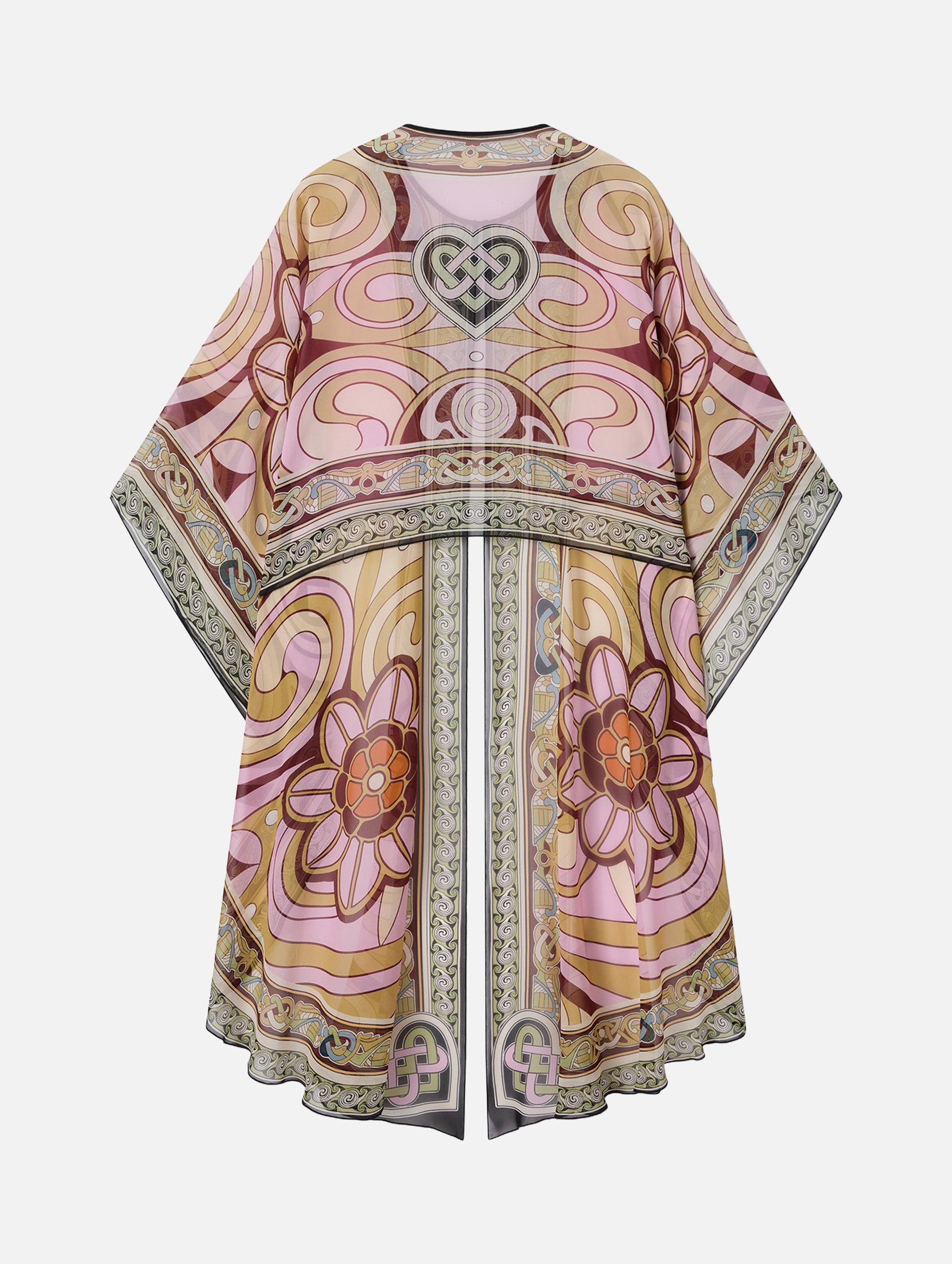 Maria Cape in Kells Swirl Placée Burgundy