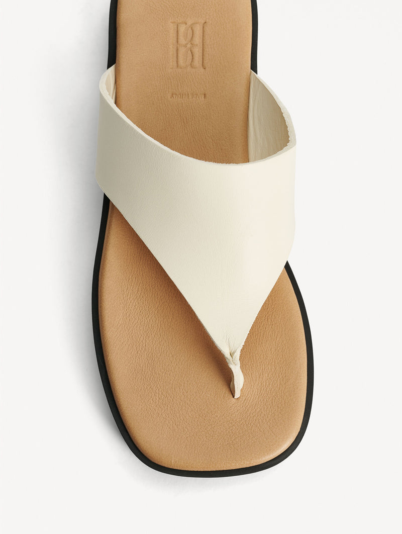 Marisol Leather Sandals in Cream