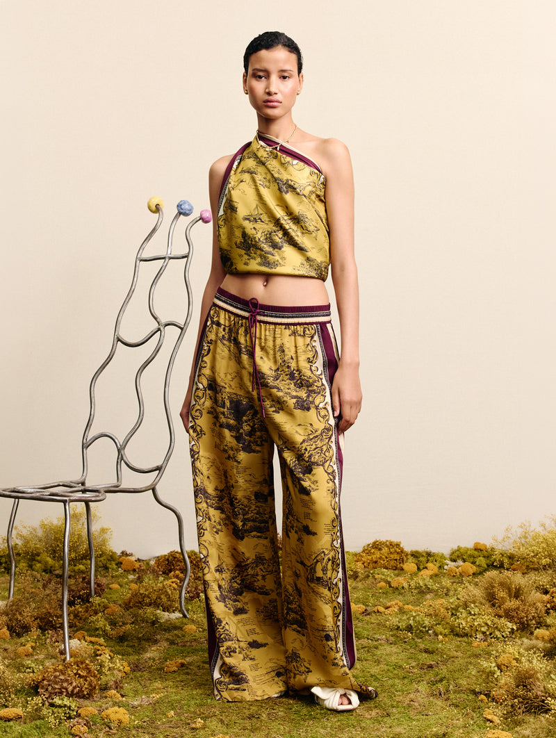 Martos Pant in Gold Print