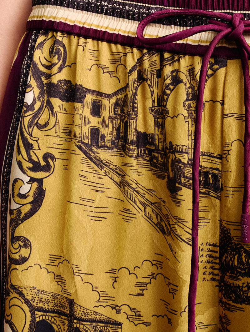 Martos Pant in Gold Print