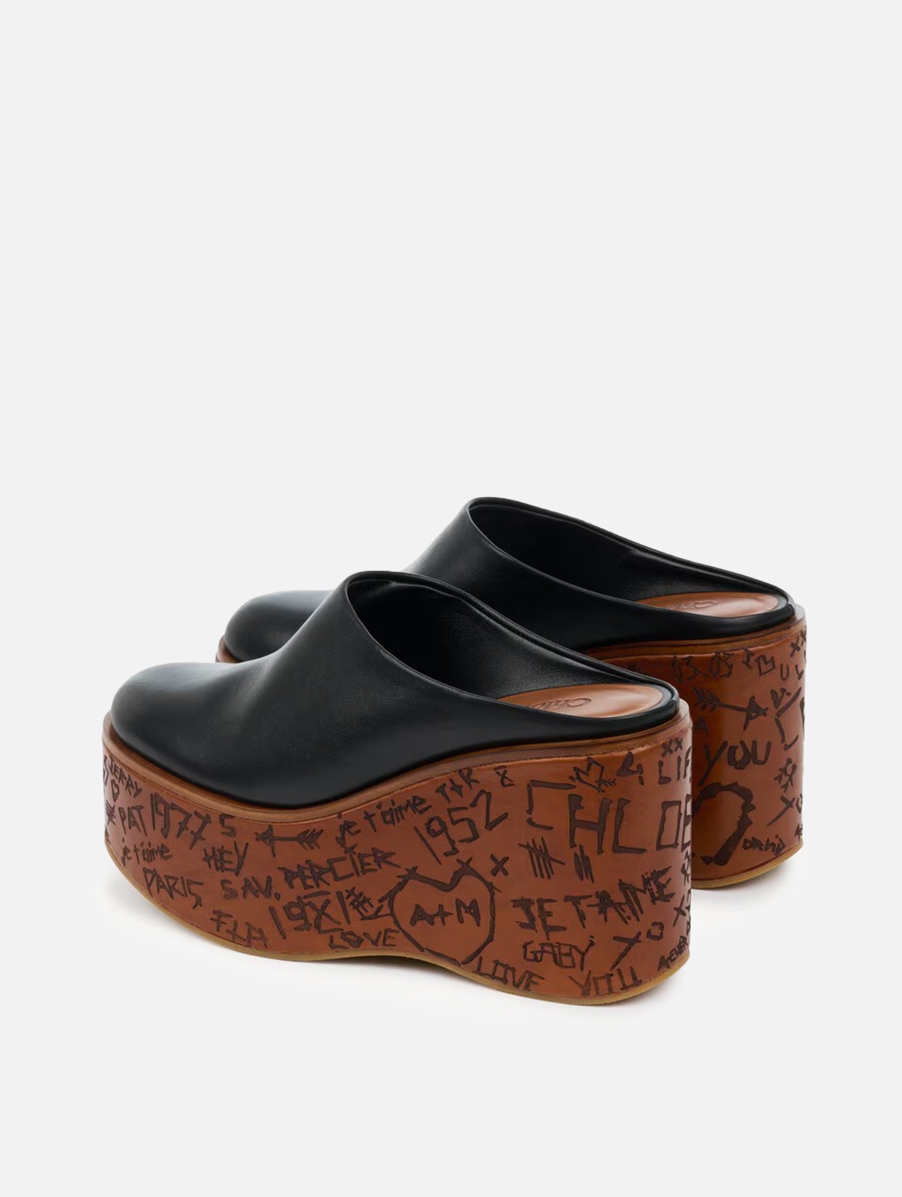 Maxime Wedge Mule in Black