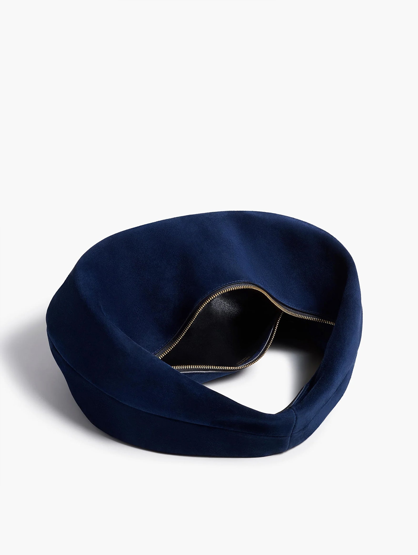 Medium Olivia Hobo Bag in Midnight Suede