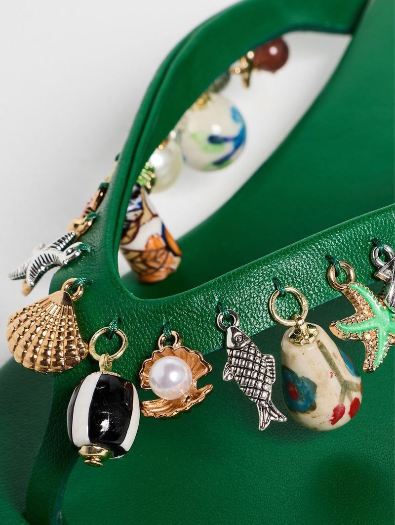 Memento Charm Flip Flop in Malachite