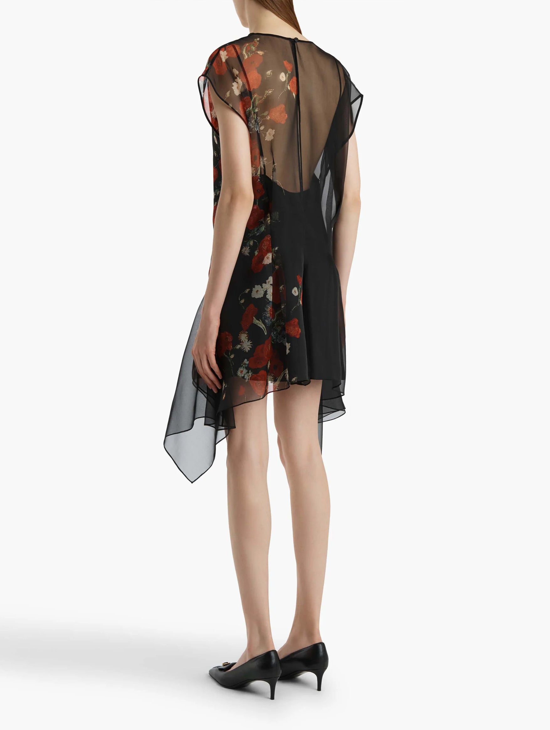 Merith Dress in Black and Red