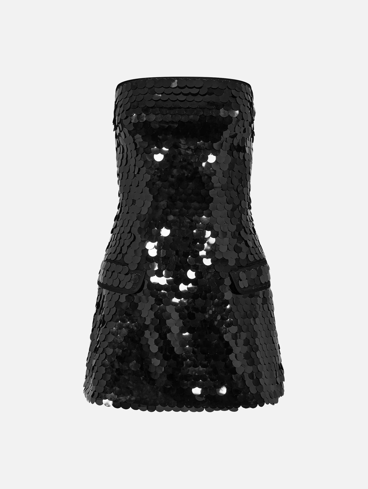 Mermaid Mini Dress in Black Sequin
