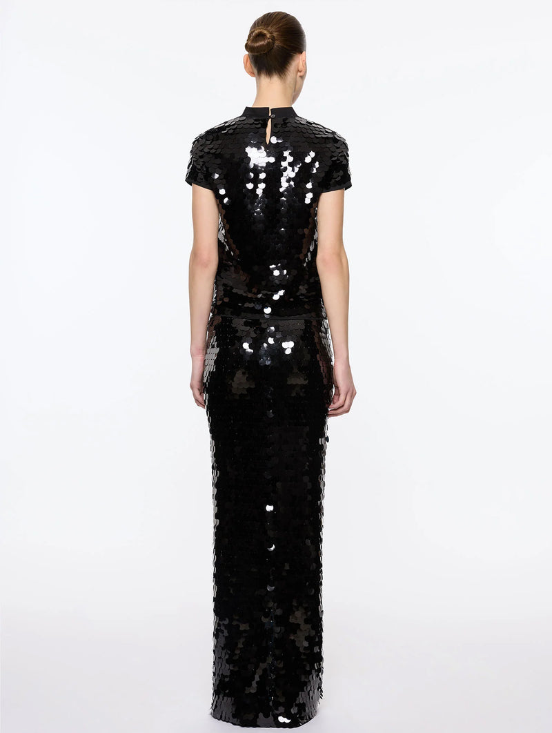 Mermaid Skirt in Black Sequin