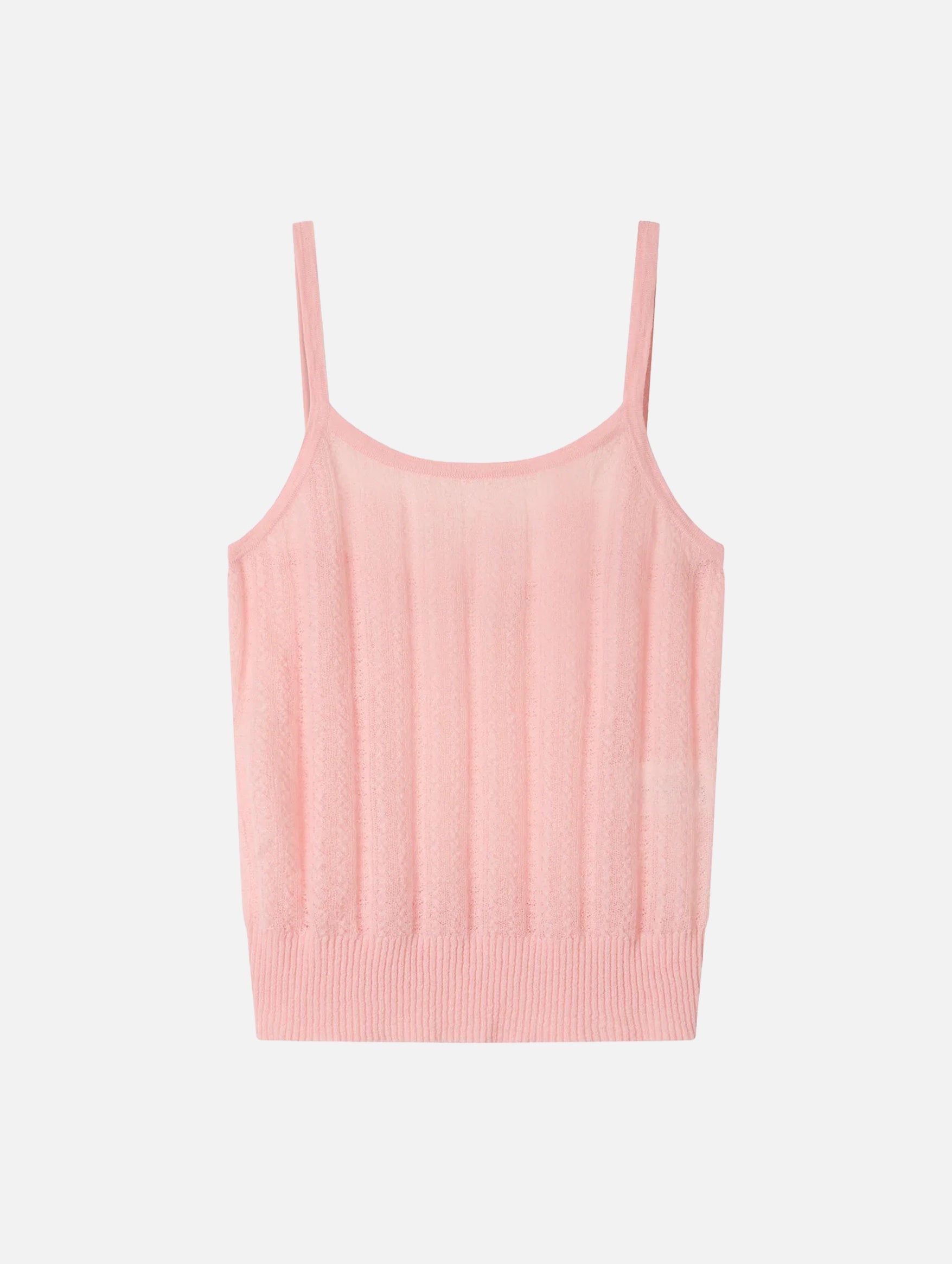 Mila Pointelle Cami in Baby Pink