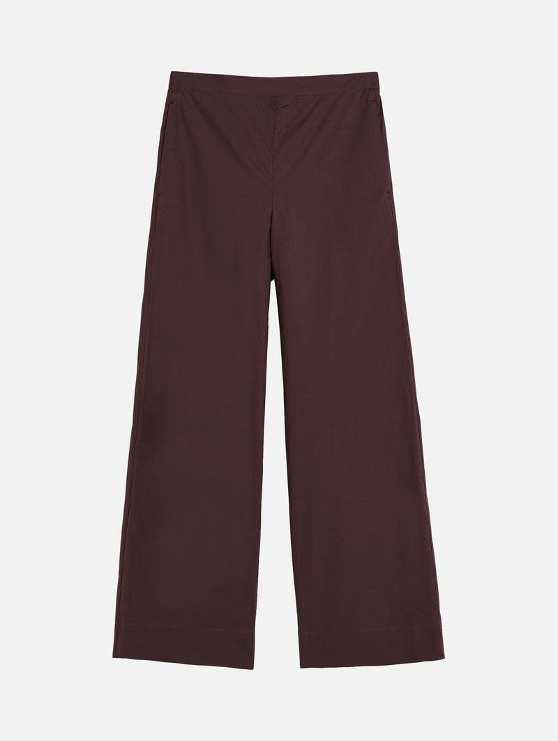 Milena Organic Cotton Trousers in Aubergine