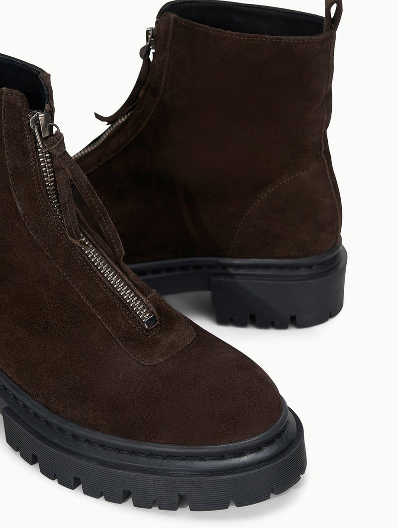 Miles Zip Ankle Boot in Espresso