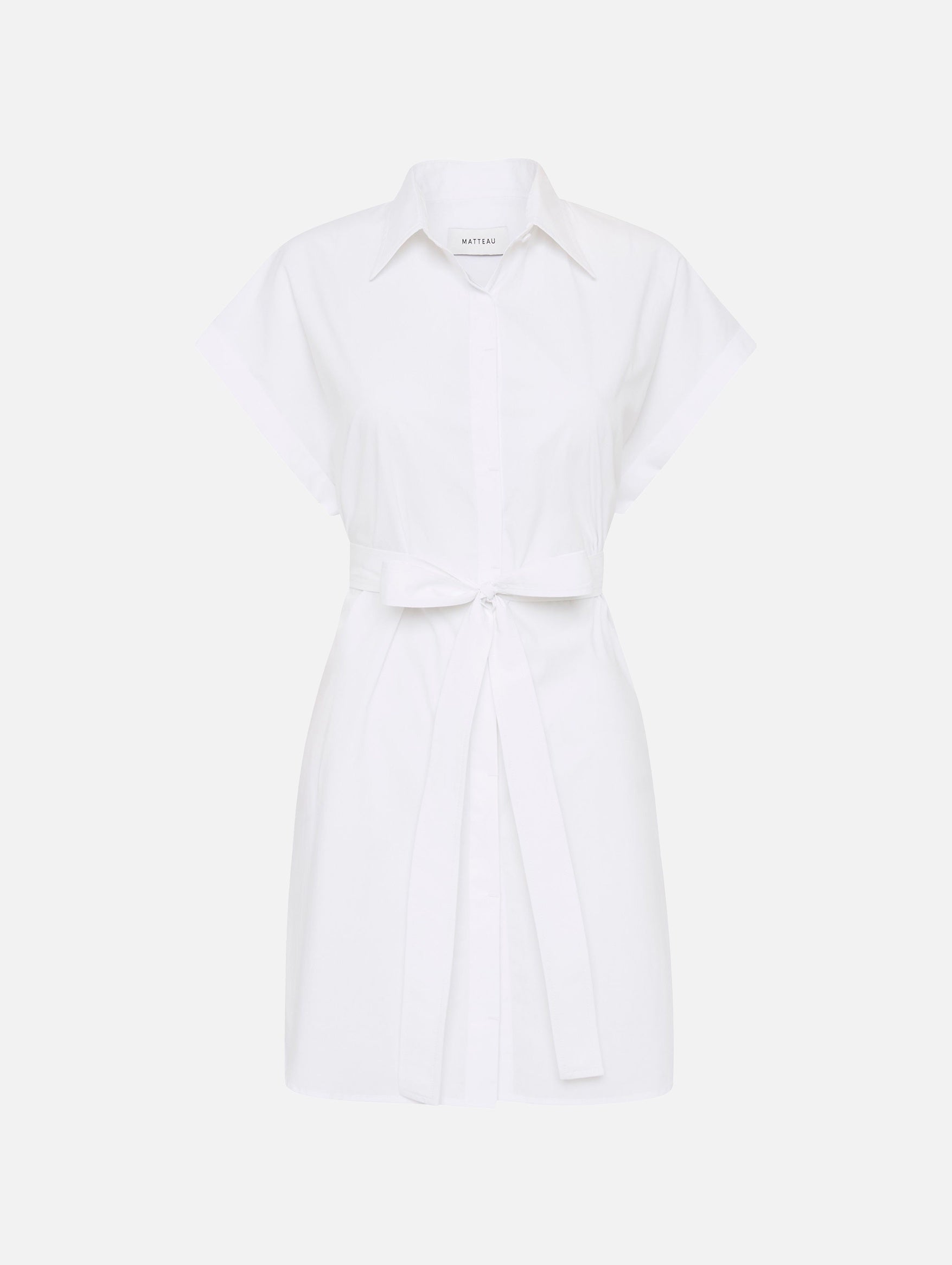 Mini Shirt Dress in White