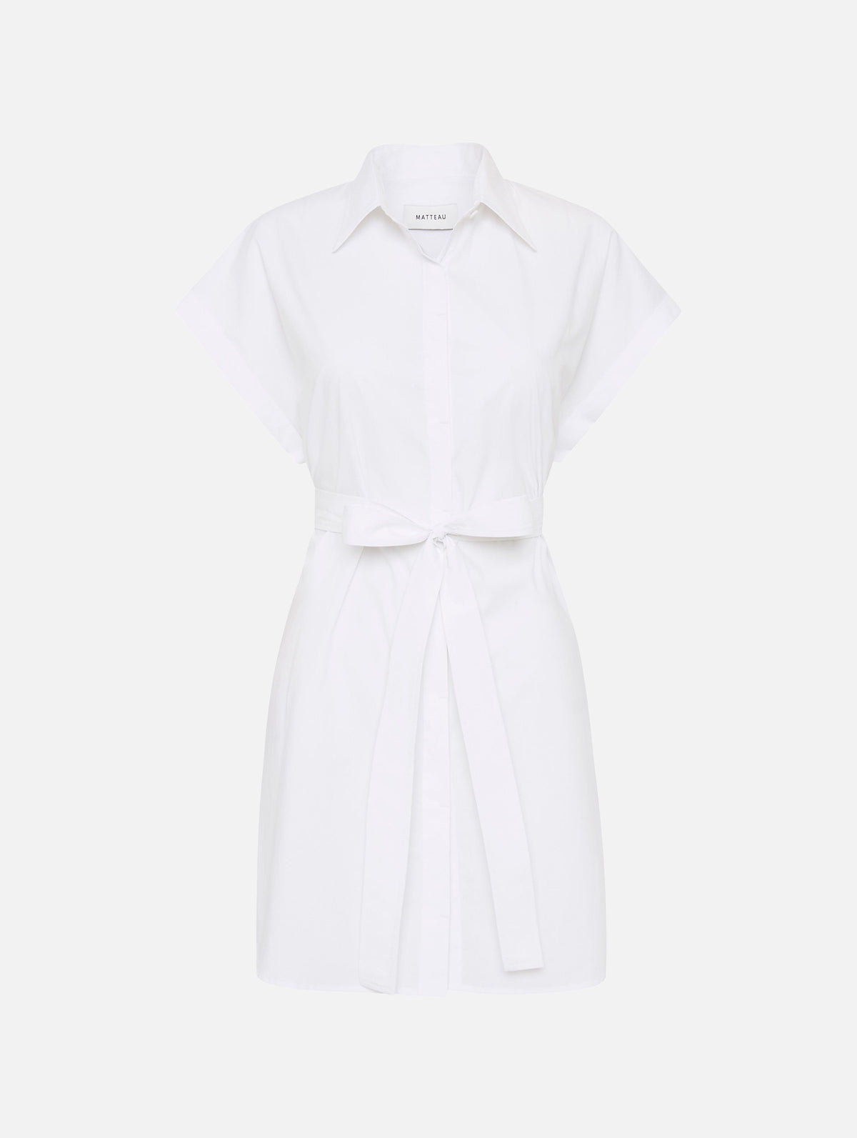 Mini Shirt Dress in White