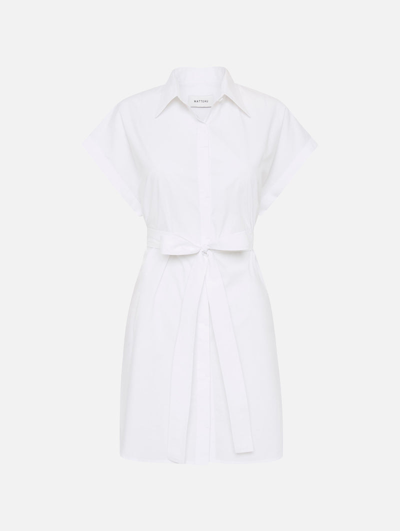 Mini Shirt Dress in White