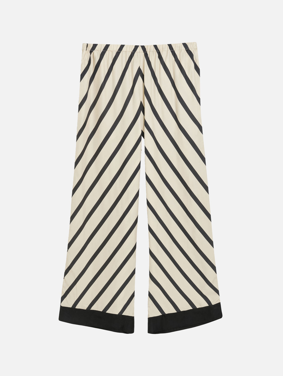 Mirabello Wide Leg Trousers in Diagonal Stripe