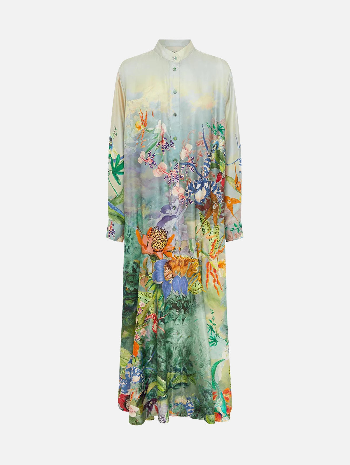 Mirage Silk Shirtdress in Multi