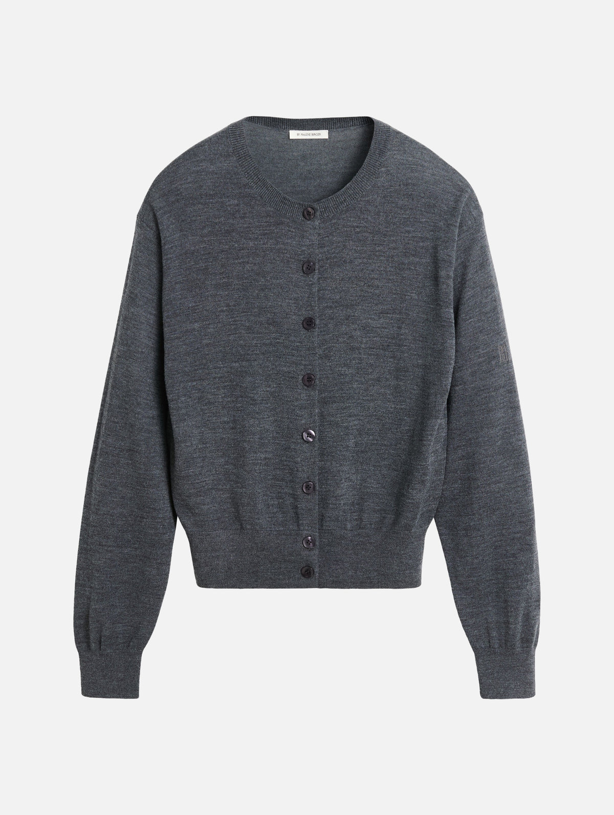 Montie Merino Wool Cardigan in Jet Grey